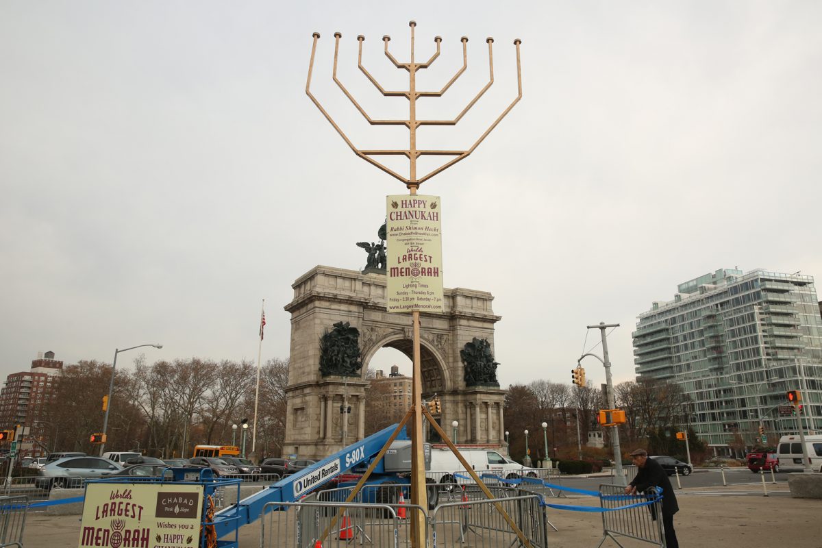 Hannukah Lighting in New York City